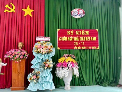 TRƯỜNG THCS TÂN HỘI LONG TRỌNG TỔ CHỨC LỄ KỶ NIỆM 43 NĂM NGÀY NHÀ GIÁO VIỆT NAM (20/11/1982 – 20/11/2025) 🎉